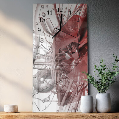 Vertikale glas wanduhr Chaos
