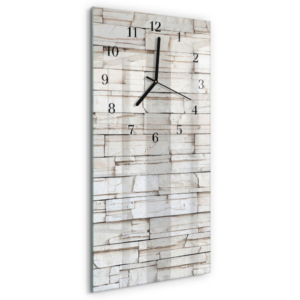Vertikale glas wanduhr Klinker