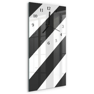 Vertikale glas wanduhr Streifen