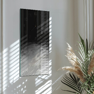 Vertikale glas wanduhr Rauch