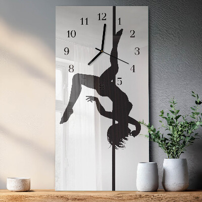 Wanduhr mit motiv vertikal Pole-Tänzerin