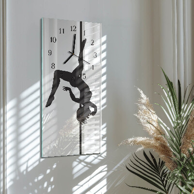 Wanduhr mit motiv vertikal Pole-Tänzerin