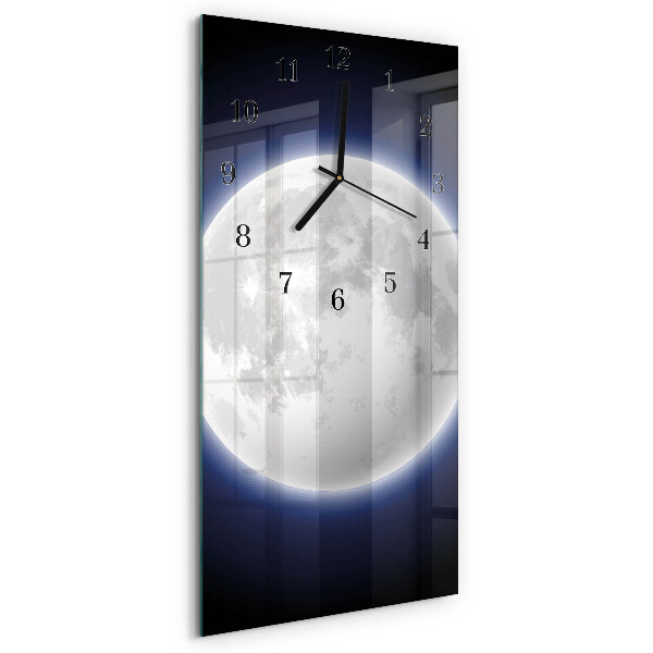 Moderne wanduhr vertikal Mond