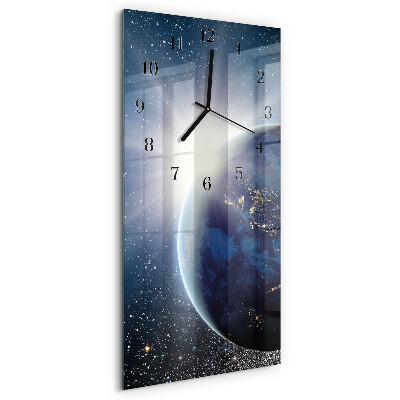 Wanduhr design ausgefallen vertikal Das Universum der Erde