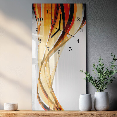 Vertikale glas wanduhr Abstraktion