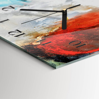 Vertikale glas wanduhr Chaos