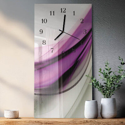 Vertikale glas wanduhr Abstraktion