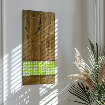 Vertikale Uhr Holztisch