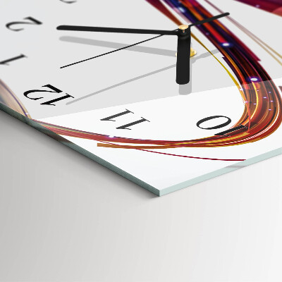 Vertikale glas wanduhr Spiral