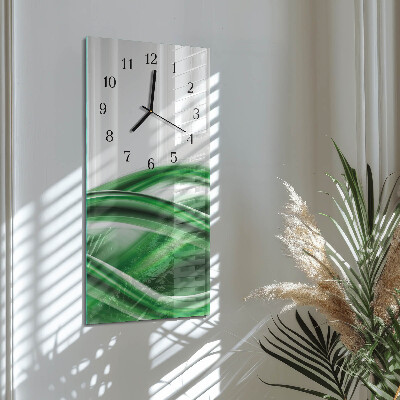 Vertikale glas wanduhr Abstraktion