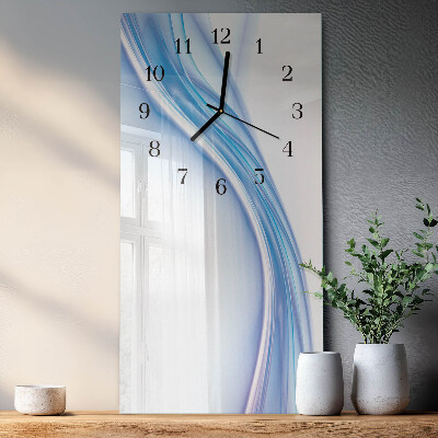 Wanduhr mit motiv vertikal Blaue Abstraktion