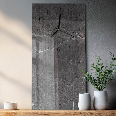 Vertikale glas wanduhr Steinmauer