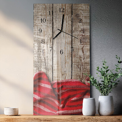 Vertikale glas wanduhr Tischdecke