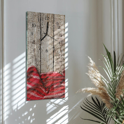 Vertikale glas wanduhr Tischdecke