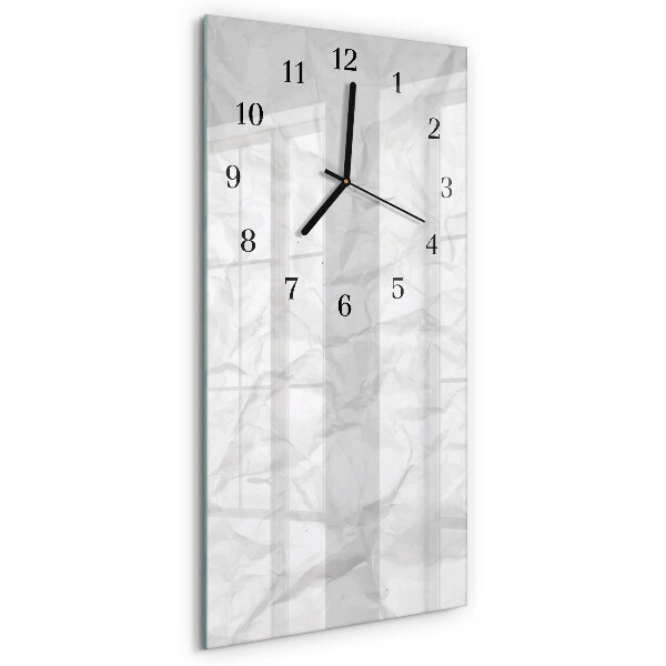 Vertikale glas wanduhr Papier