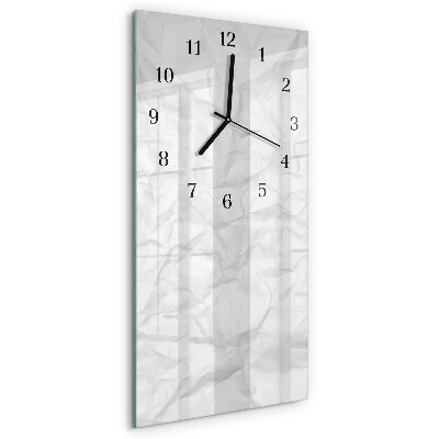 Vertikale glas wanduhr Papier