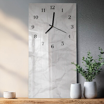 Vertikale glas wanduhr Papier