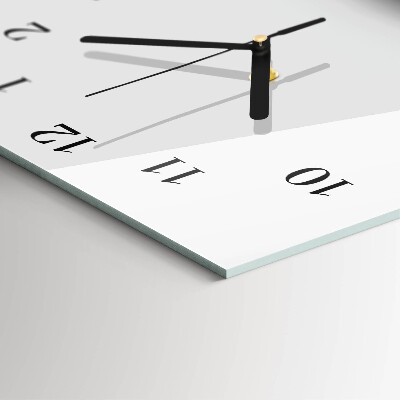 Vertikale glas wanduhr Lila Vorhang