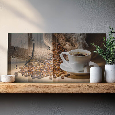 Glas wanduhr mit motiv horizontal Dunkler Aufguss