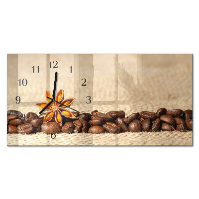 Wanduhr aus glas horizontal Gemahlener Kaffee