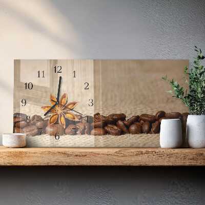 Wanduhr aus glas horizontal Gemahlener Kaffee