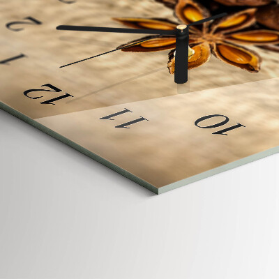 Wanduhr aus glas horizontal Gemahlener Kaffee