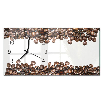 Horizontale glas wanduhr Kaffee-Rohmaterial