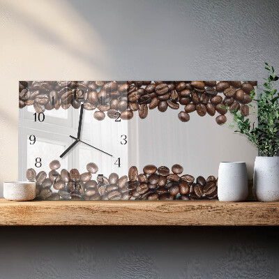 Horizontale glas wanduhr Kaffee-Rohmaterial