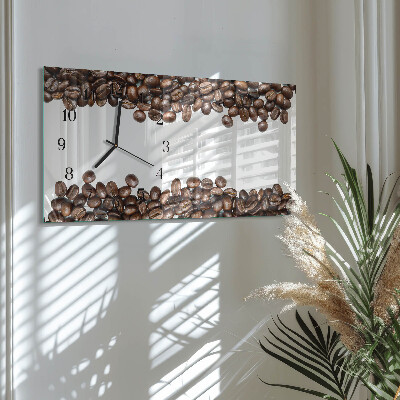 Horizontale glas wanduhr Kaffee-Rohmaterial