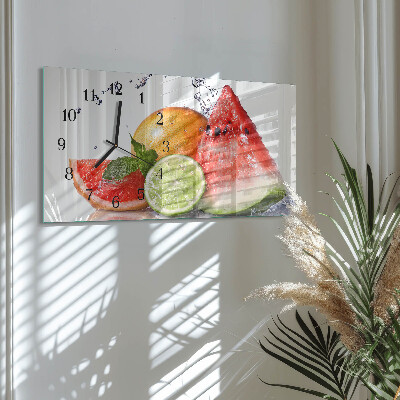 Glas wanduhr mit motiv horizontal Saftige Ernte