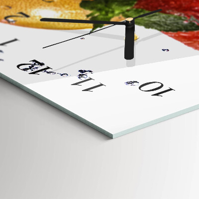 Glas wanduhr mit motiv horizontal Saftige Ernte