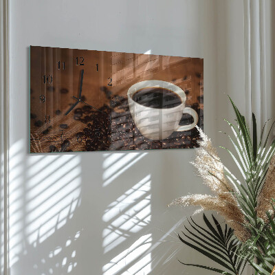 Wanduhr aus glas horizontal Heißer Kaffeeaufguss
