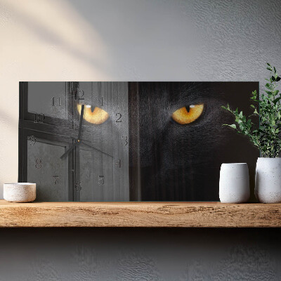 Horizontale Uhr Kater