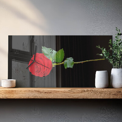 Wanduhr aus glas horizontal Röteln