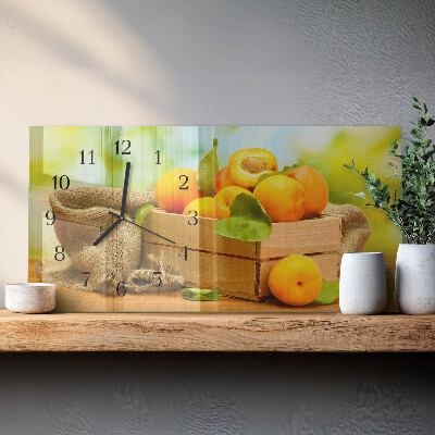 Glasuhr horizontal Aprikosen