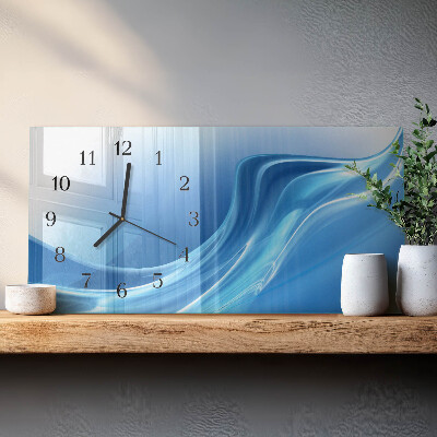 Horizontale Uhr Blaue Wellen