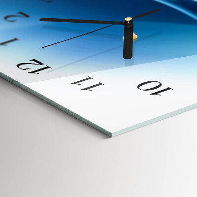 Horizontale Uhr Blaue Wellen