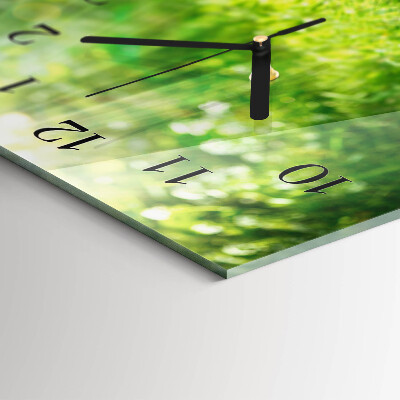 Glas wanduhr mit motiv horizontal Korb mit Äpfeln
