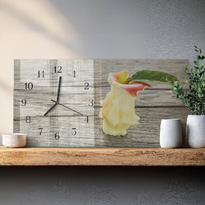 Glas wanduhr mit motiv horizontal Apple-Schrott