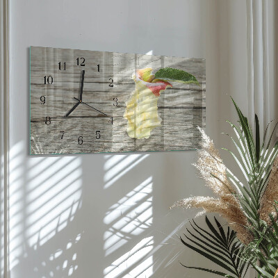 Glas wanduhr mit motiv horizontal Apple-Schrott