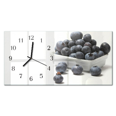 Wanduhr aus glas horizontal Blaubeeren