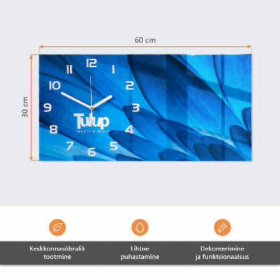 Wanduhr aus glas horizontal Exotische Kokosnüsse