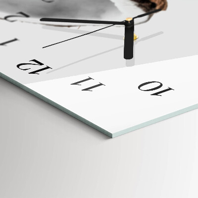 Wanduhr aus glas horizontal Exotische Kokosnüsse