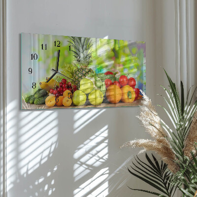 Horizontale Uhr Gemüse und Obst