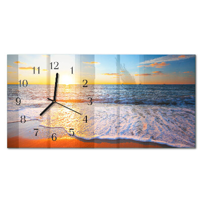 Horizontale Uhr Abendrot