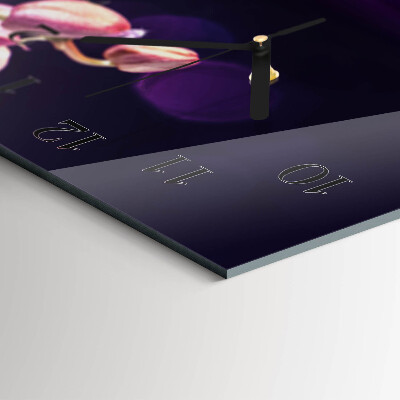 Glasuhr horizontal Orchidee