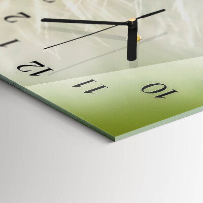 Horizontale glas wanduhr Gemeiner Löwenzahn