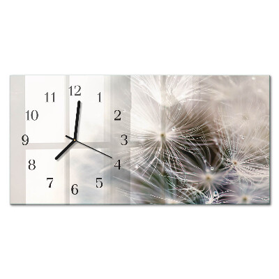 Wanduhr aus glas horizontal Gemeiner Löwenzahn