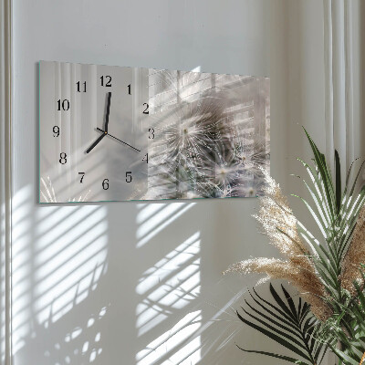 Wanduhr aus glas horizontal Gemeiner Löwenzahn