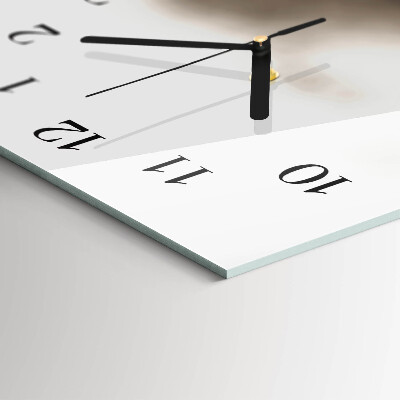Glas wanduhr mit motiv horizontal Eine Blume ist aufgeblüht